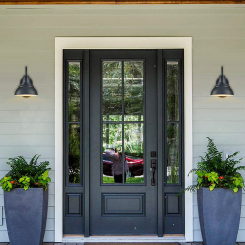 Farmhouse Indoor/Outdoor Wall Sconce Metal Barn Light for patio